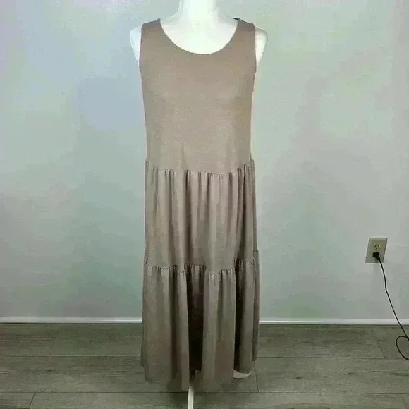 knee length dresses for ladies Zenana Round Neck Side Slit Midi Dress  GraceFinds
